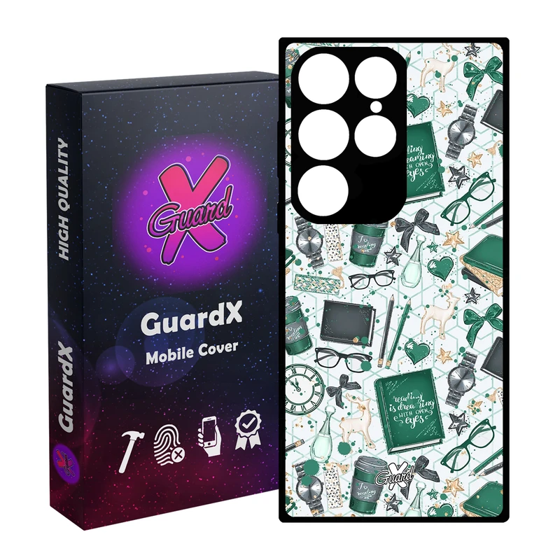 کاور گارد ایکس طرح کتاب مدل Glass10289 مناسب برای گوشی موبایل سامسونگ Galaxy S24 Ultra