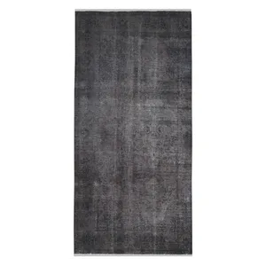 فرش دستبافت رنگ شده کناره طول سه متر طرح وینتج کد 990487