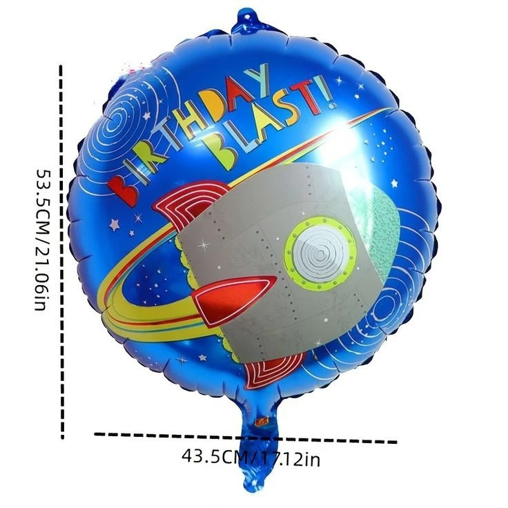 بادکنک فویلی گرد مدل موشک فضایی