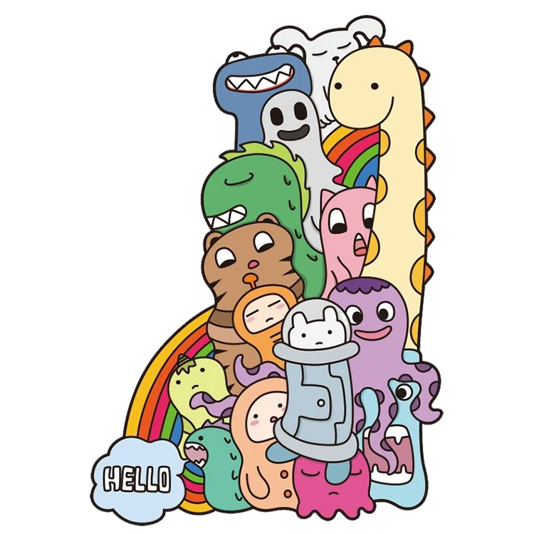 استیکر پارچه و لباس پاد آفرین مدل کارتونی کد S1572