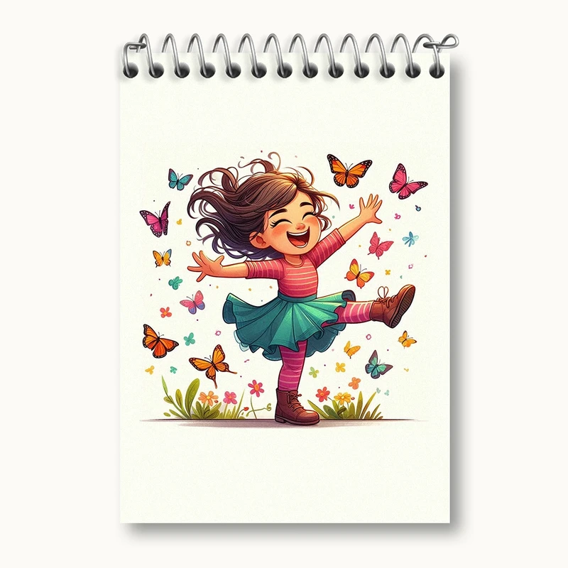 دفتر یادداشت 50 برگ خندالو مدل دختر شاد کد N1195