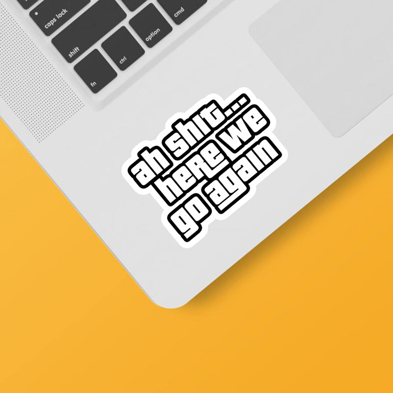 استیکر لپ تاپ و موبایل بووم طرح دیالوگ بازی GTA کد 116