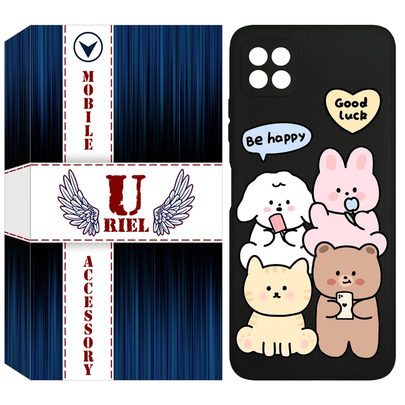 کاور یوریل مدل KSH کد 14 طرح هپی مناسب برای گوشی موبایل سامسونگ Galaxy A22 5G