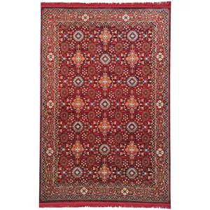 فرش ماشینی زمرد مشهد مدل کهنه نما زمینه لاکی