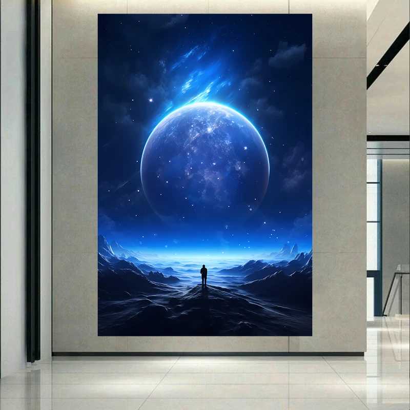 تابلو بوم طرح کهکشان مدل ماه شگفت انگیز کد AR31968