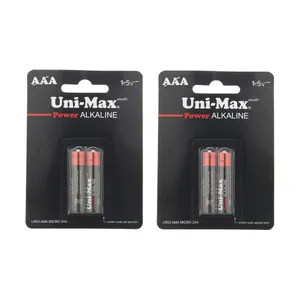 باتری نیم قلمی یونیمکس مدل Power Alkaline بسته 4 عددی
