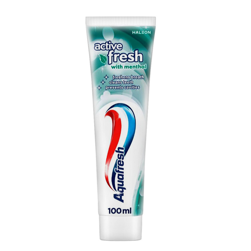 خمیر دندان ضد پوسیدگی آکوا فرش مدل active fresh حجم 100 میلی لیتر