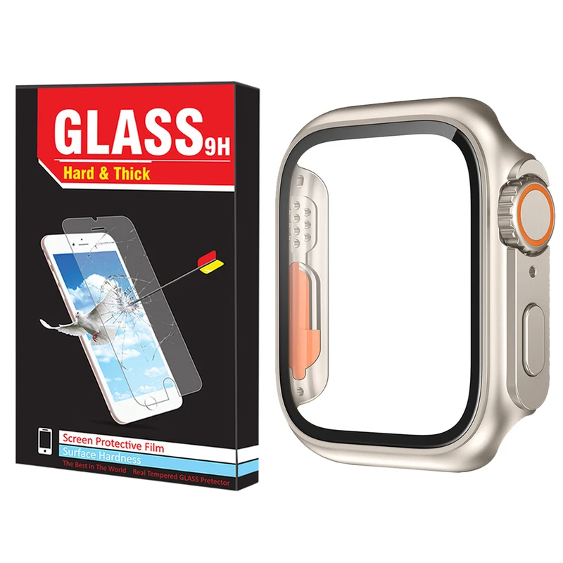 کاور هارد اند تیک مدل HT-Ultra مناسب برای اپل واچ Series 7 41mm / Series 8 41mm به همراه محافظ صفحه نمایش