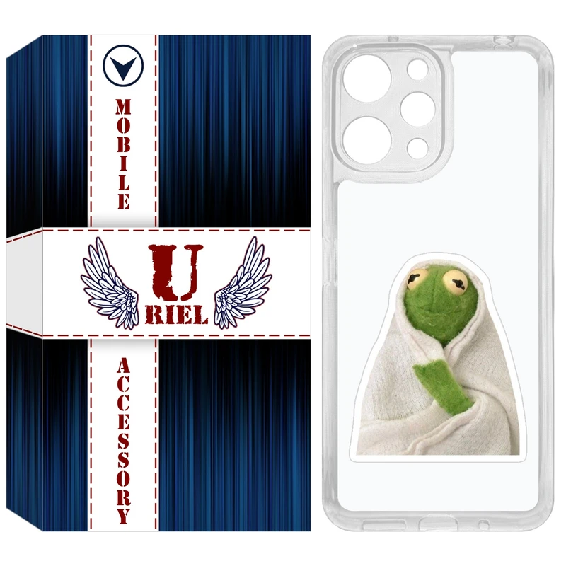 کاور یوریل مدل Clear کد 82 طرح قورباغه مناسب برای گوشی موبایل شیائومی Redmi 12 4G / 12 5G