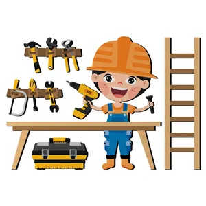استیکر چوبی کودک باروچین مدل ابزار کد 4237