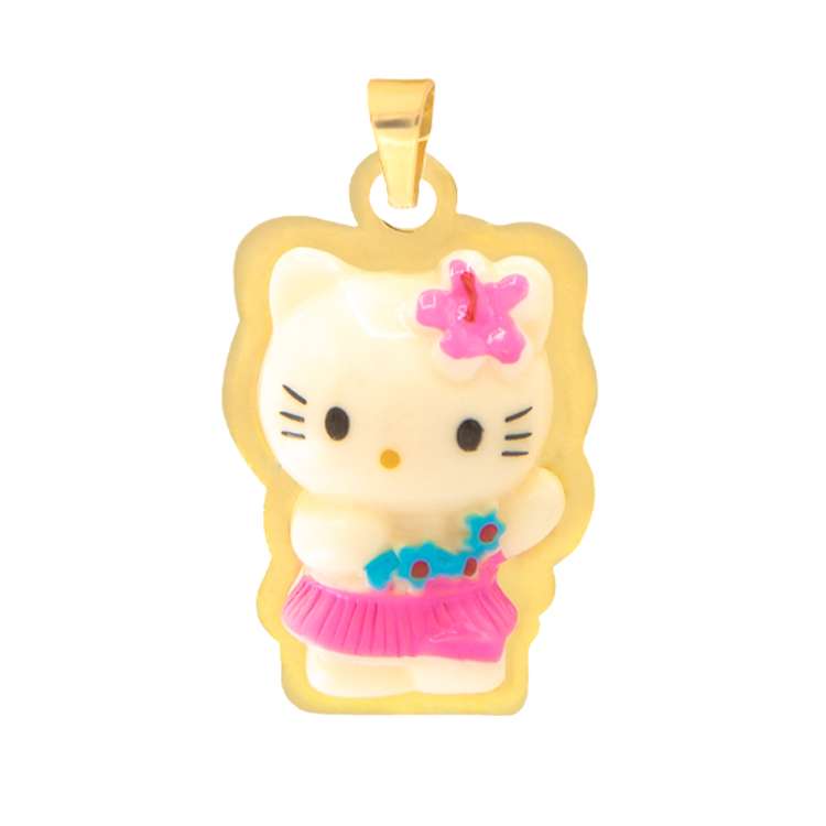 آویز گردنبند طلا 18 عیار دخترانه ژابیز مدل کیتی