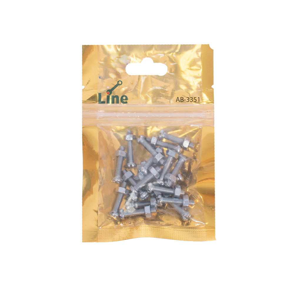 پیچ و مهره لاین مدل AB-3351 بسته 40 عددی