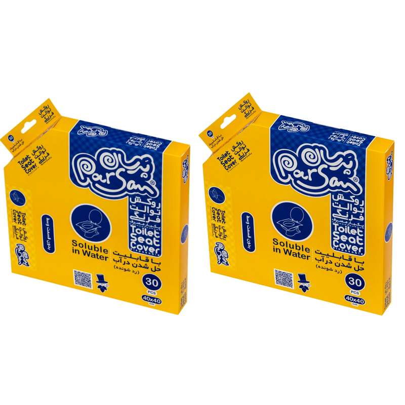 روکش توالت فرنگی یکبار مصرف پرسان مدل حل شونده مجموعه 2 عددی