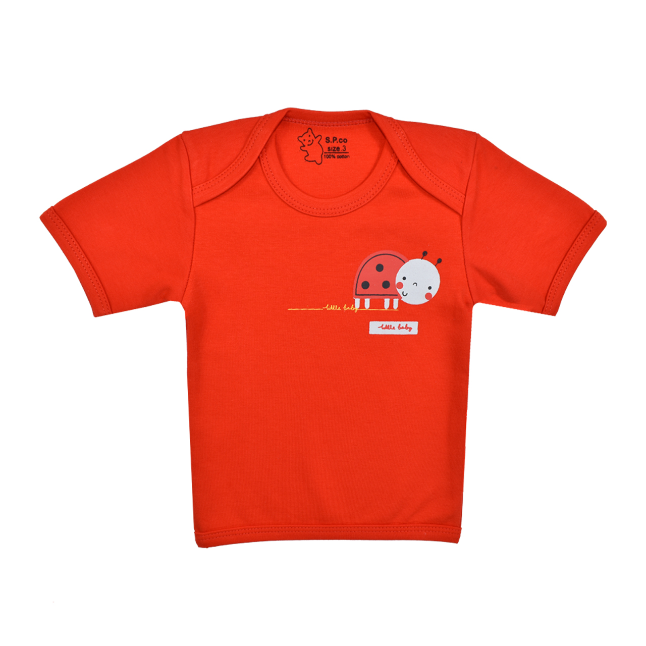 تی شرت آستین کوتاه نوزادی اسپیکو مدل کفشدوزک -  - 1