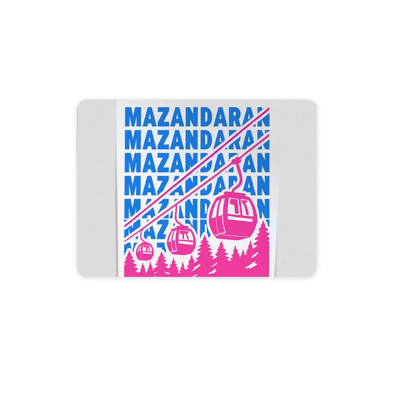 ماوس پد ترمه طراحان ایده مدل نماد تله کابین نمک آبرود کد map0097 سایز 19*28 سانتی متر