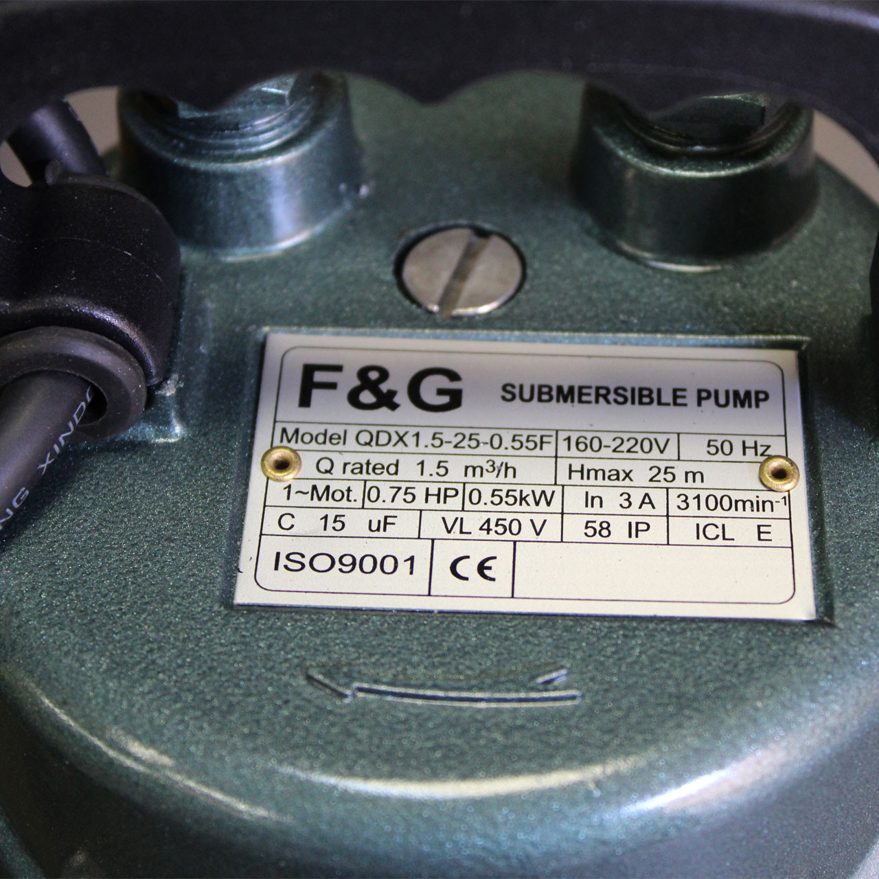 پمپ کف کش اف اند جی مدل QDX 1.5-25-0.55F