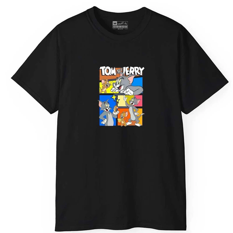 تی شرت آستین کوتاه مردانه پاد آفرین مدل تام و جری کد 0475