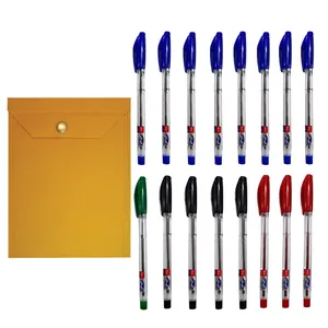 خودکار مدل KiaoR بسته 16 عددی به همراه پوشه دکمه دار