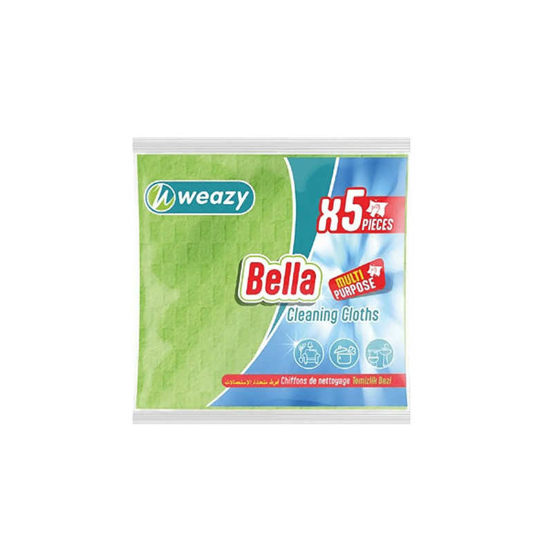 دستمال نظافت ویزی مدل Bella مجموعه 5 عددی