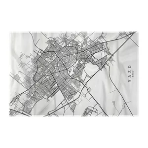 کاغذ کادو ترمه طراحان ایده مدل نقشه شهر یزد کد map0525 سایز 57x37 سانتی متر