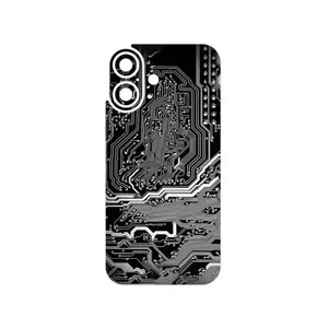 MAHOOT Black_Printed_Circuit_Board Cover Sticker for Apple iPhone 16