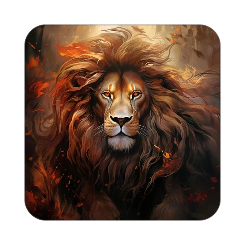 زیر لیوانی کاکتی طرح شیر مدل mp23516