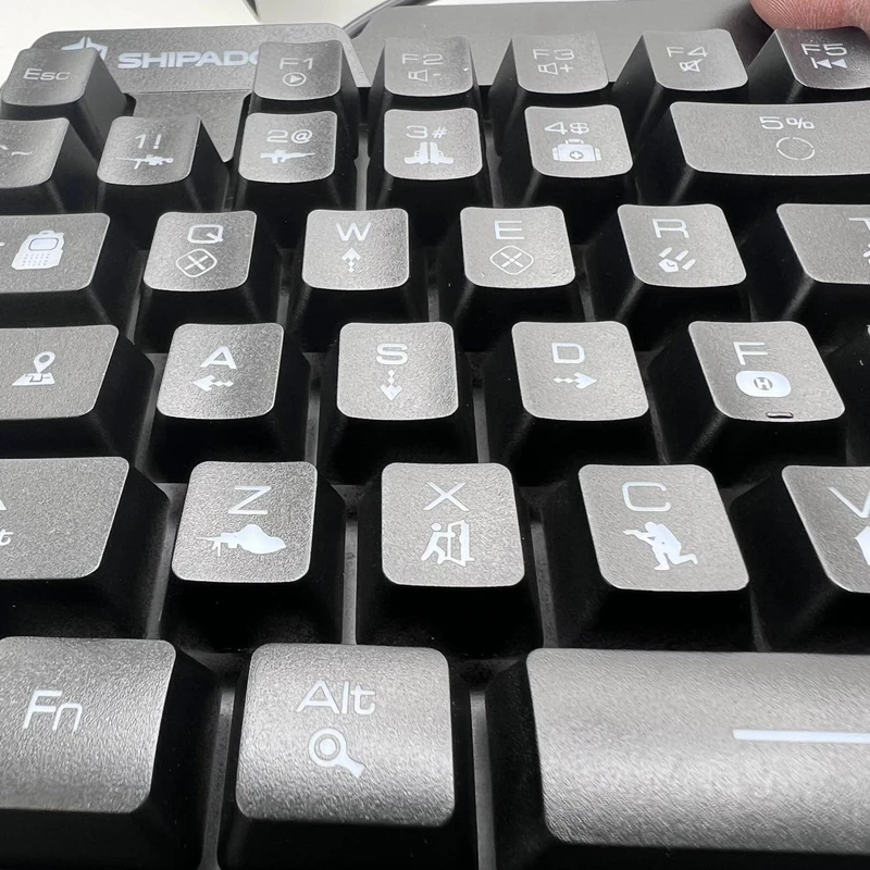 عکس شماره 6 : کیبورد گیمینگ شیپادو مدل rgbf6، سوییچ ممبران، tenkeyless، نورپردازی led rgb