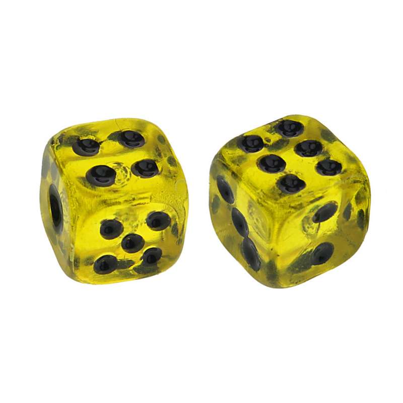 تاس بازی مدل شفاف کد YLDICE-023 بسته 2 عددی