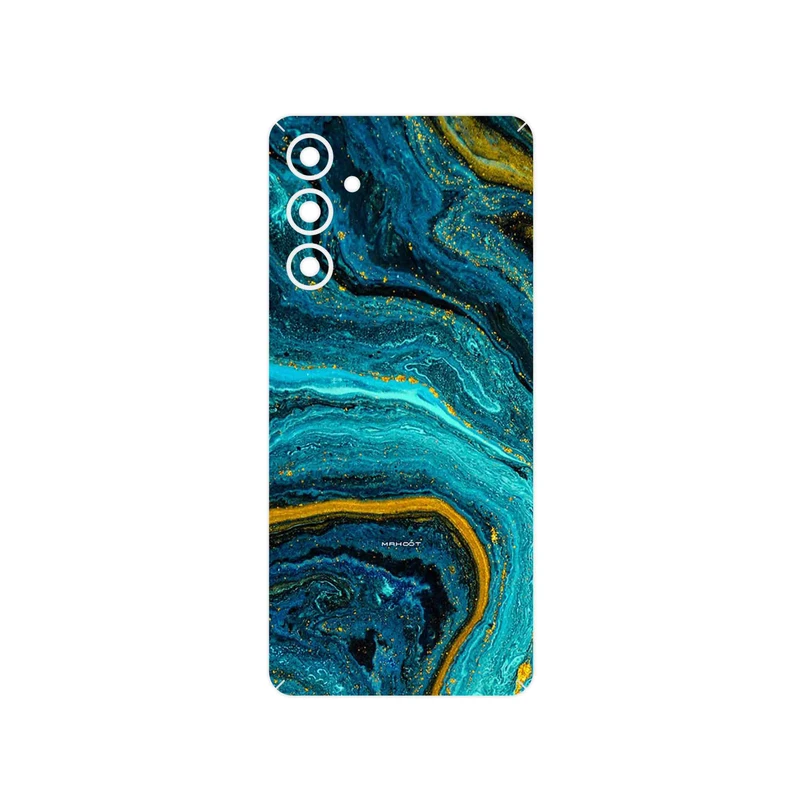 برچسب پوششی ماهوت مدل Turquoise marblewith golden streaks مناسب برای گوشی موبایل سامسونگ Galaxy F54