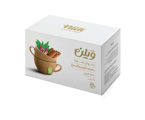 دمنوش گیاهی مخلوط به لیمو، دارچین و گل سرخ گلدن ویلن بسته 20 عددی