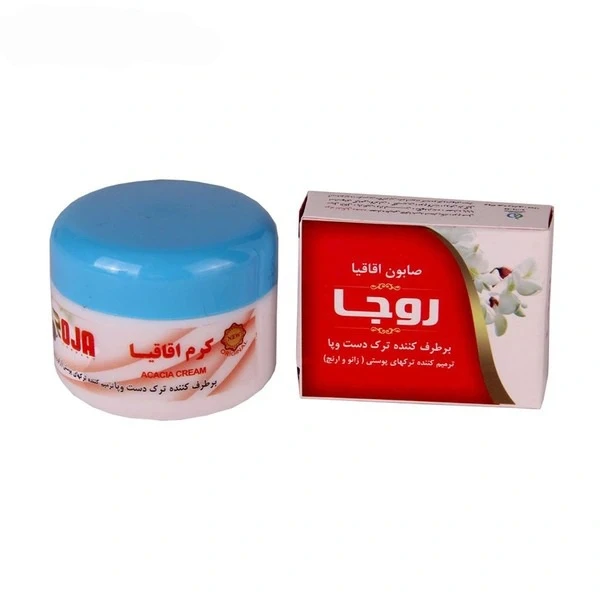 کرم برطرف کننده ترک دست و پا مدل اقاقیا حجم 70 میلی لیتر همراه با صابون 20 گرم