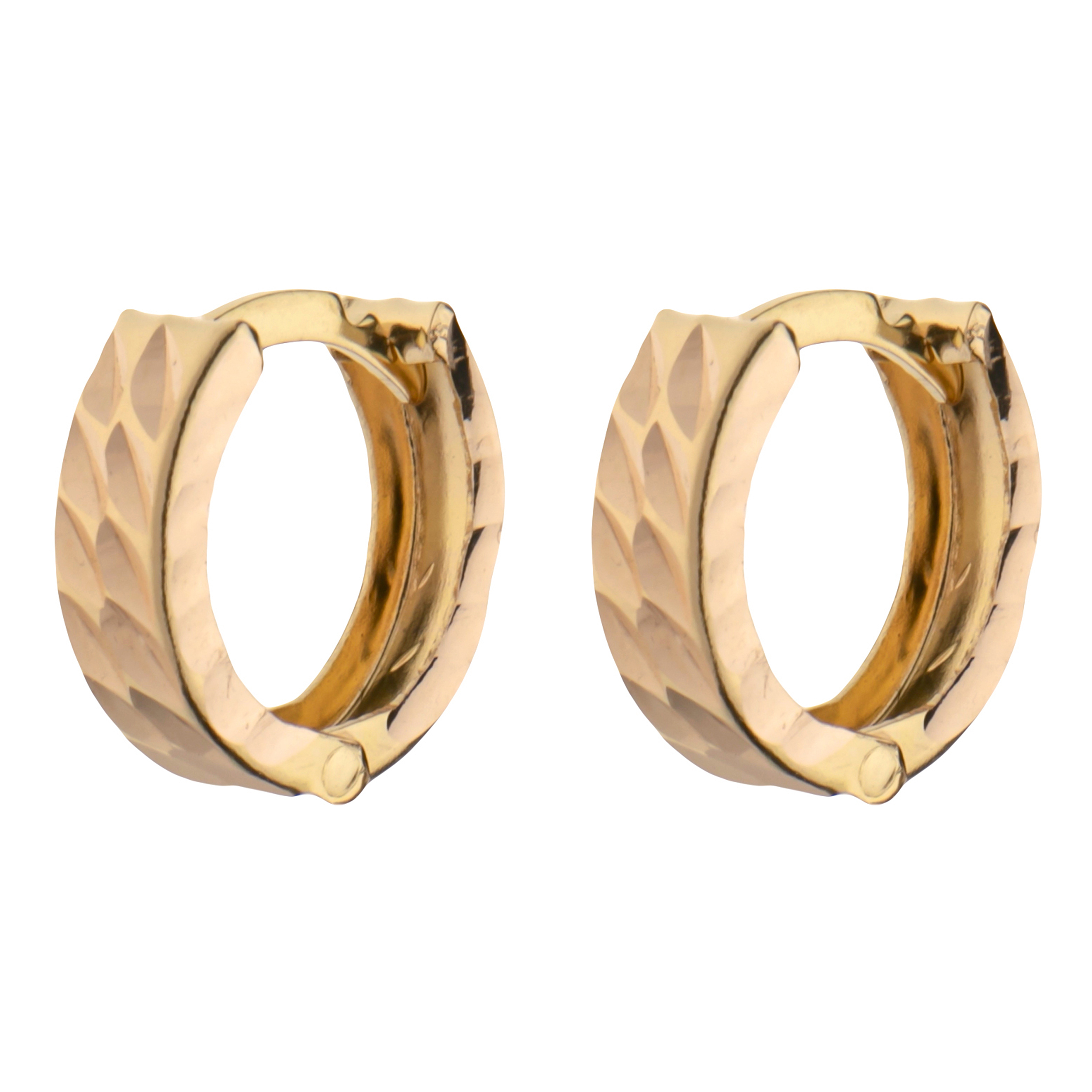 گوشواره حلقه‌ای طلا 18 عیار زنانه گلدم مدل E-3070025