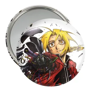 آینه جیبی خندالو مدل ادوارد الریک انیمه کیمیاگر تمام فلزی  کد 12680