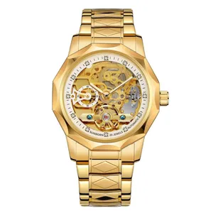 ساعت مچی عقربه‌ای مردانه مدل اتوماتیک و کوکی قلب باز Sunborn 540248