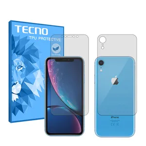 Tecno HyGEL model transparent screen protector suitable for Apple iPhone XR mobile phone along with the phone back protector