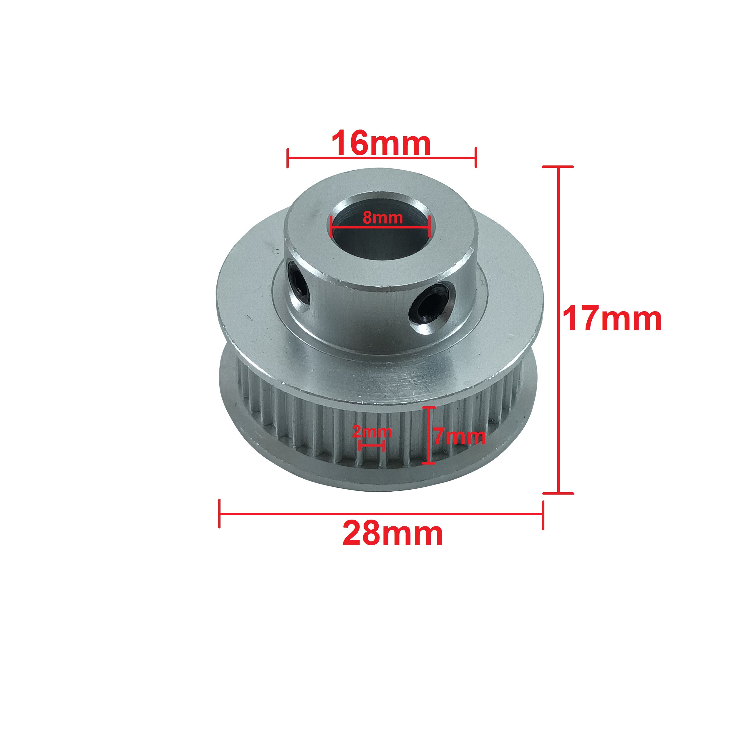 چرخ ربات مدل فولی کد 40T-GT2-B8mm
