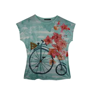 تی شرت آستین کوتاه زنانه مدل 006 رنگ سبز