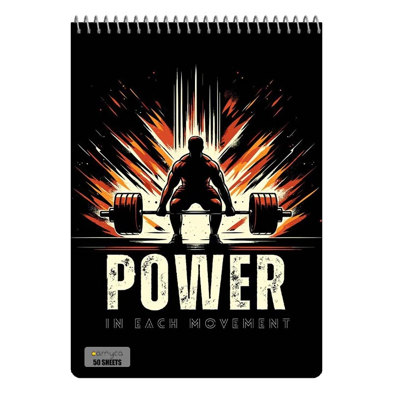دفتر نقاشی 50 برگ سیمی کارنیکا طرح باشگاه Gym کد 45314