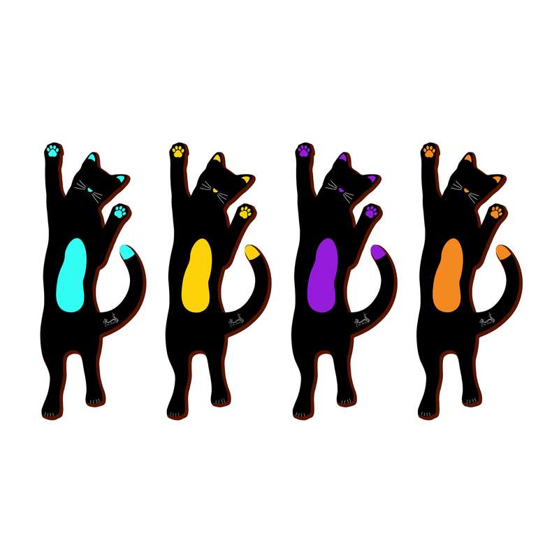 نشانگر کتاب لوکسینو مدل گربه های دوست داشتنی و رنگی رنگی مجموعه 4 عددی