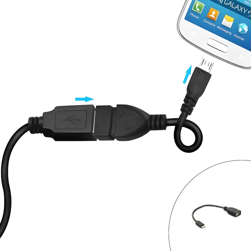 مبدل microUSB OTG ایکس پی پروداکت مدل 50501 طول 0.25 متر