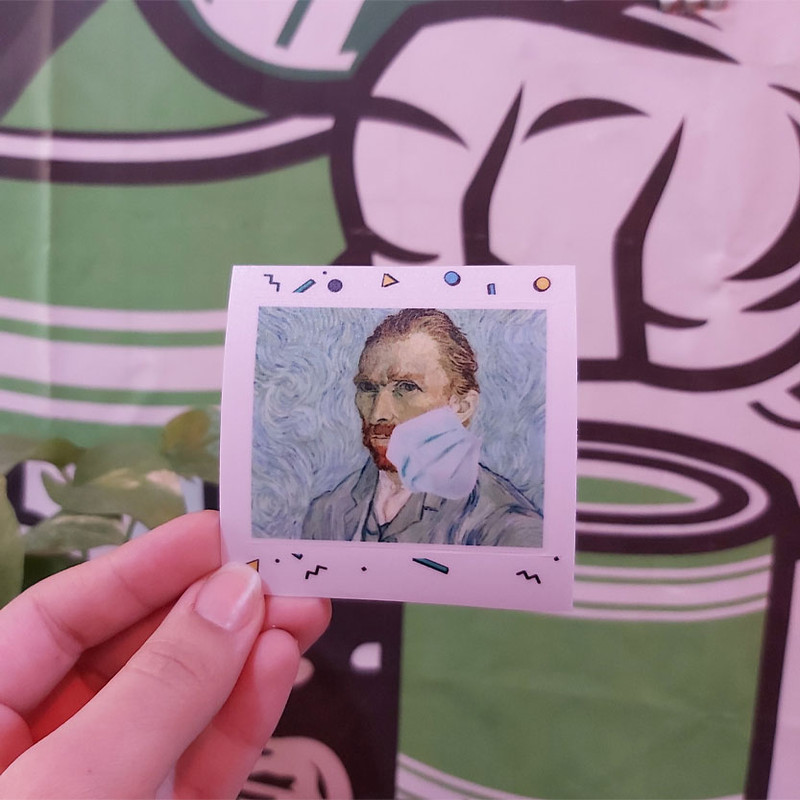 استیکر لپ تاپ طرح ونگوگ کد 001