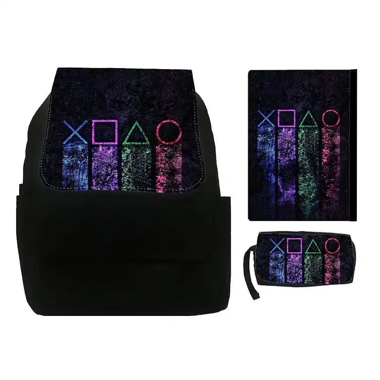 کوله پشتی طرح پی اس فایو کد S53 همراه کلاسور و جامدادی