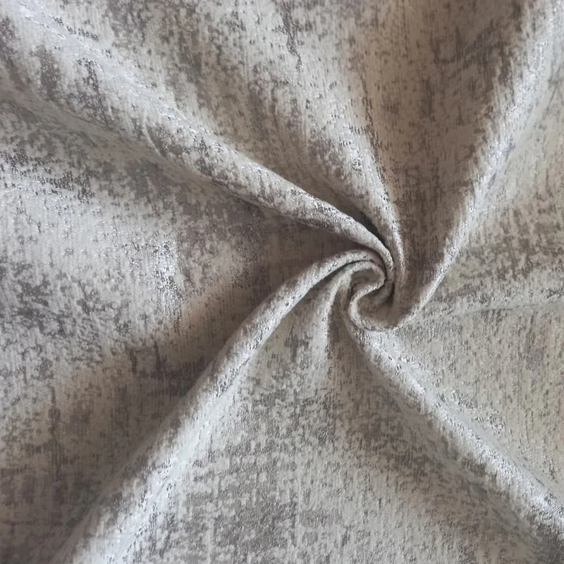 پارچه مبل عرض 1.5 متر مدل پتینه رنگ کرم نقره ای
