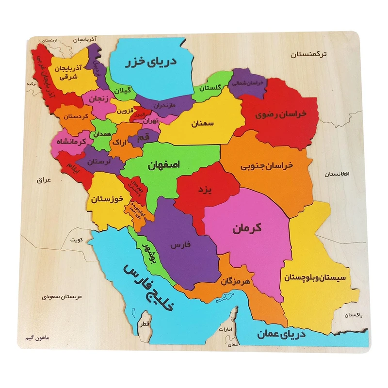 پازل آموزشی مدل نقشه ایران کد PM01