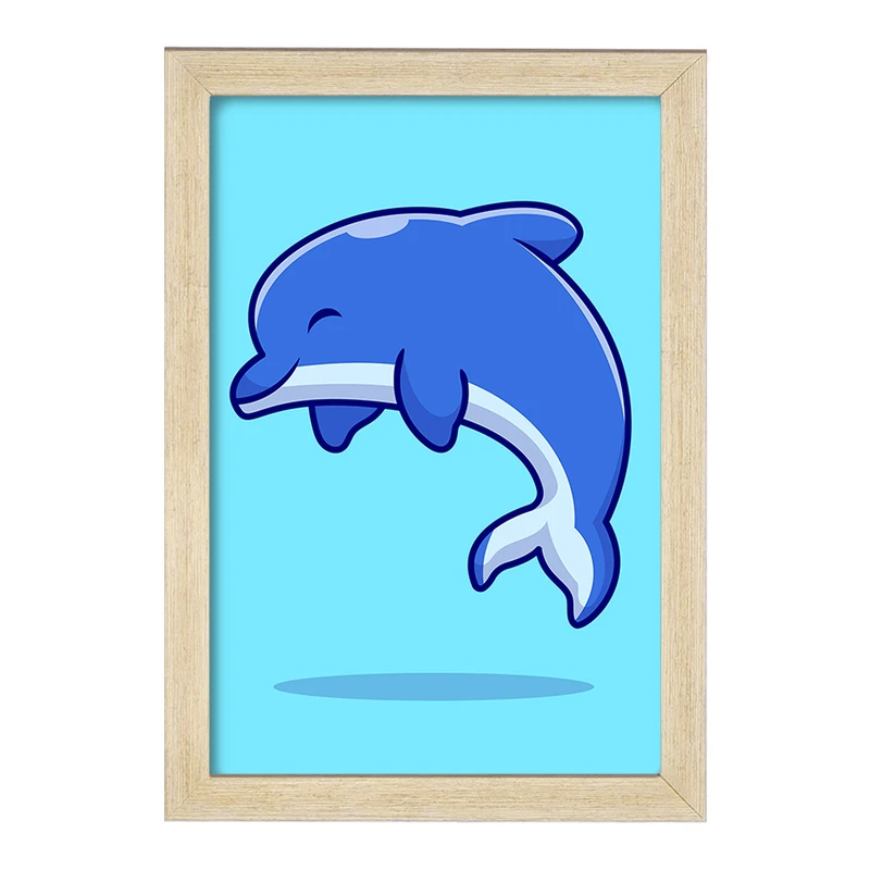 تابلو خندالو مدل حیوانات بامزه دلفین کد 25413