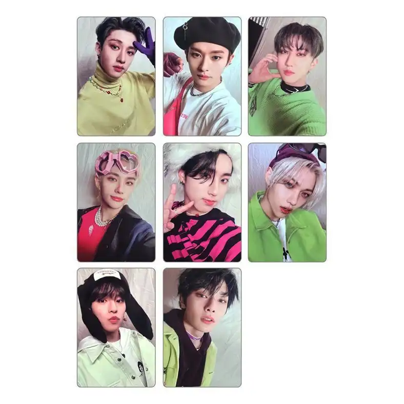 استیکر کارت مدل PH-469 طرح فتوکارت استری کیدز straykids بسته 8 عددی