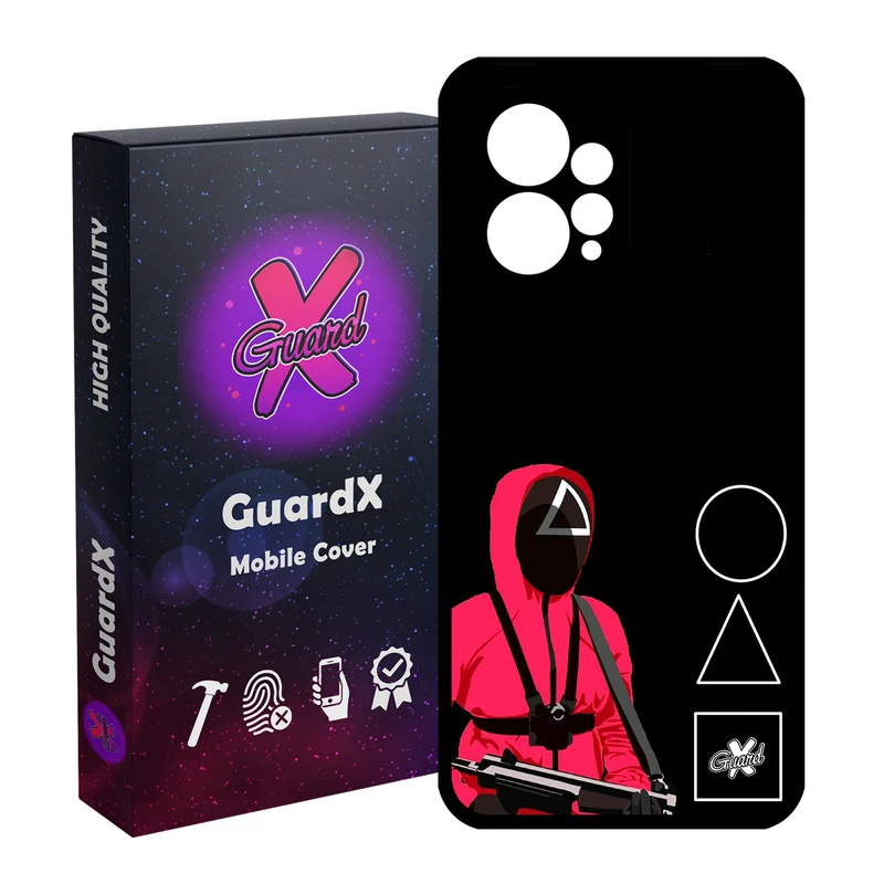 کاور گارد ایکس طرح Squid Game مدل Glass10410 مناسب برای گوشی موبایل شیائومی Redmi Note 12 4G