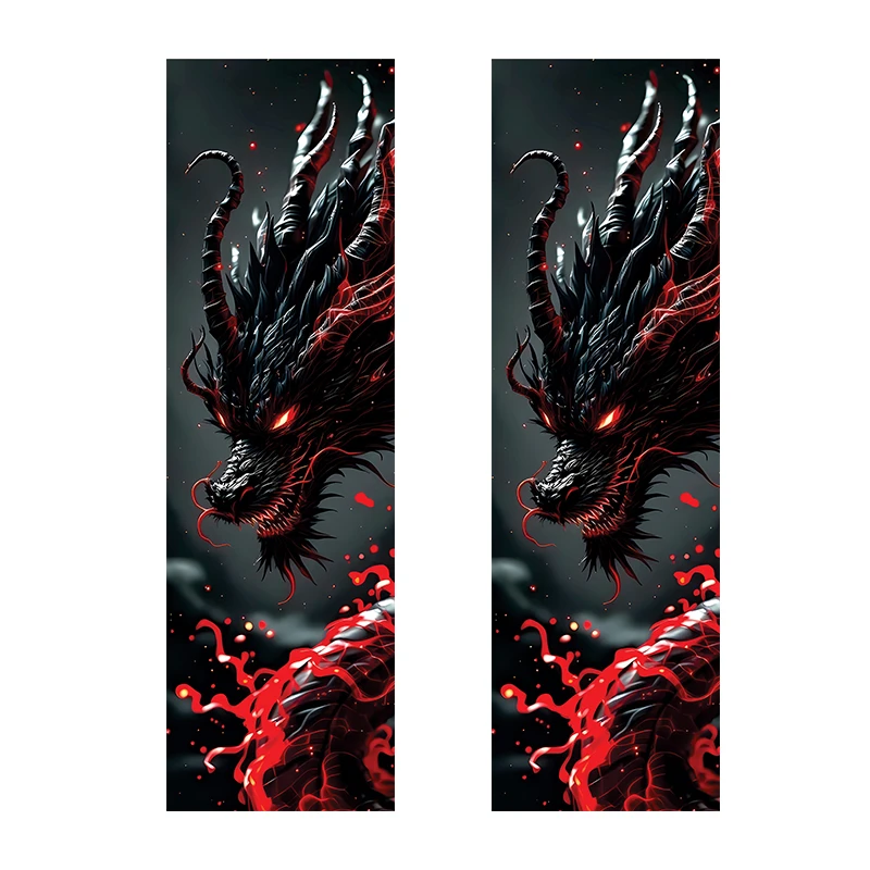 برچسب ستون خودرو توییجین و موییجین طرح اژدها کد 01 بسته 2 عددی