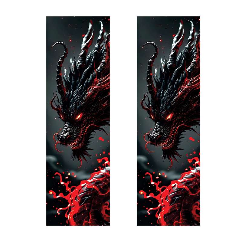 برچسب ستون خودرو توییجین و موییجین طرح اژدها کد 01 بسته 2 عددی