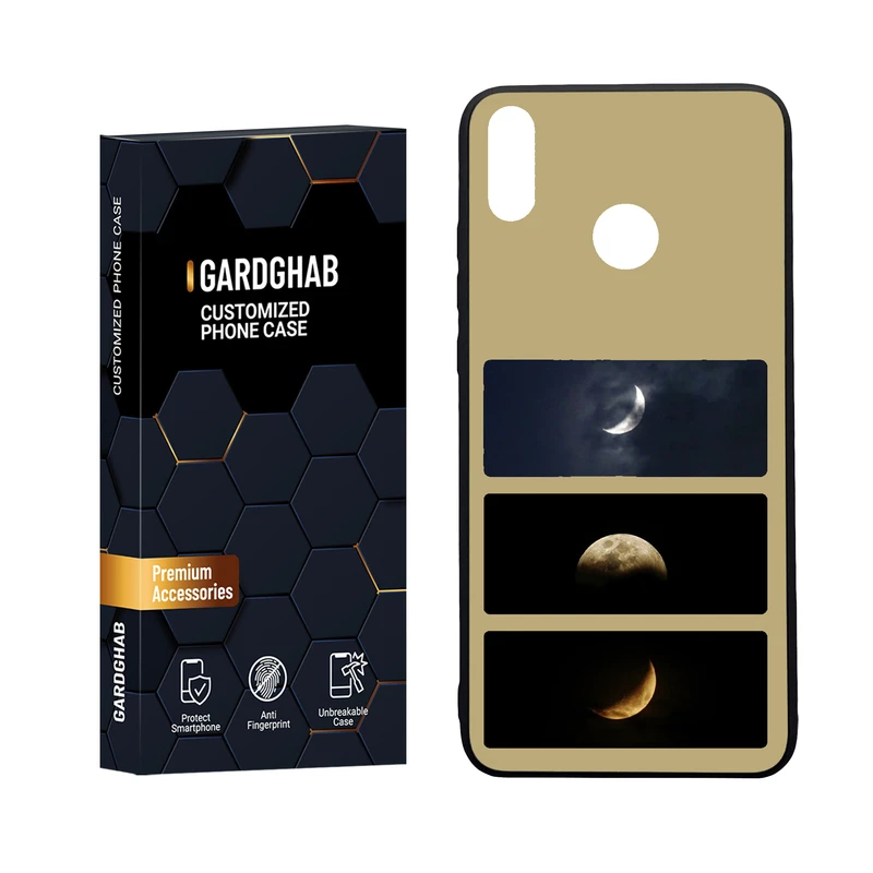 کاور گارد قاب مدل دورژله ای پشت گلس کهکشان مناسب برای گوشی موبایل آنر 8x